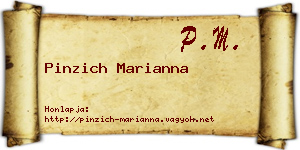 Pinzich Marianna névjegykártya